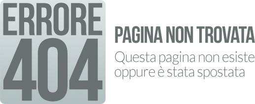 Pagina non trovata - 404